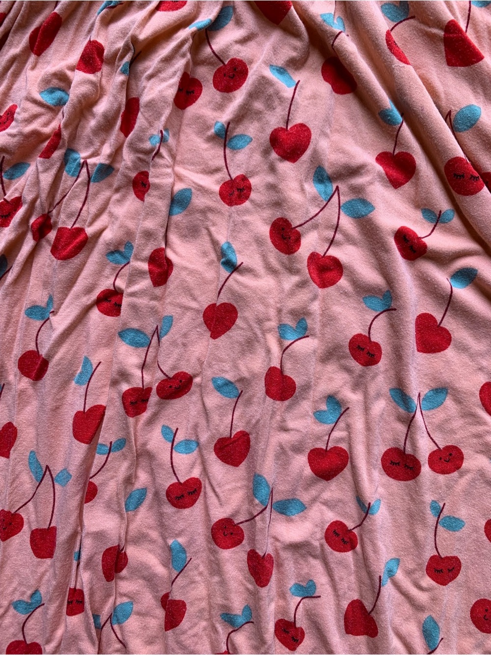 Little Sleepies Play Bamboo Cherry Dress Girl Size 5 Short Sleeve Summer - Picture 2 of 3